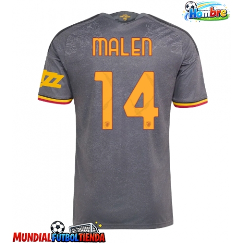 Camiseta AS Roma Donyell Malen #14 Tercera Equipación Replica 2026-27 mangas cortas